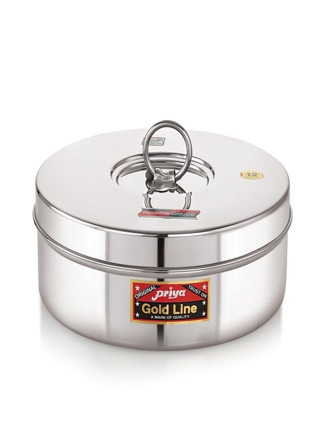 Priya Stainless Steel Masala (Spice) Box/Dabba/Organizer - 2000ml, Steel Lid, 7 Containers, Large Size, Small Spoon, Airtight, Rust-Resistant, Durable Storage for Spices, Herbs, Seasonings - Image 1